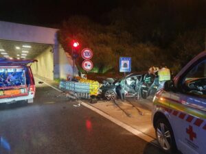 Schwerer Verkehrsunfall A10 Tauernautobahn in Villach